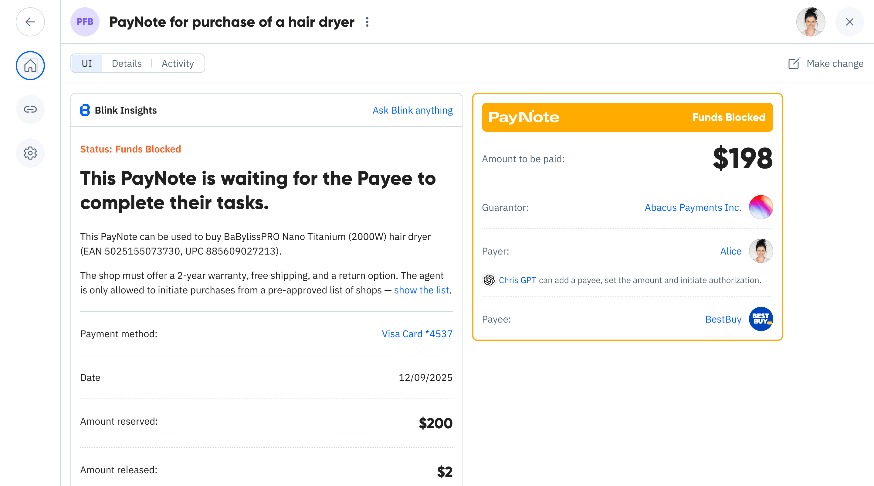 Settlement confirmation in MyOS